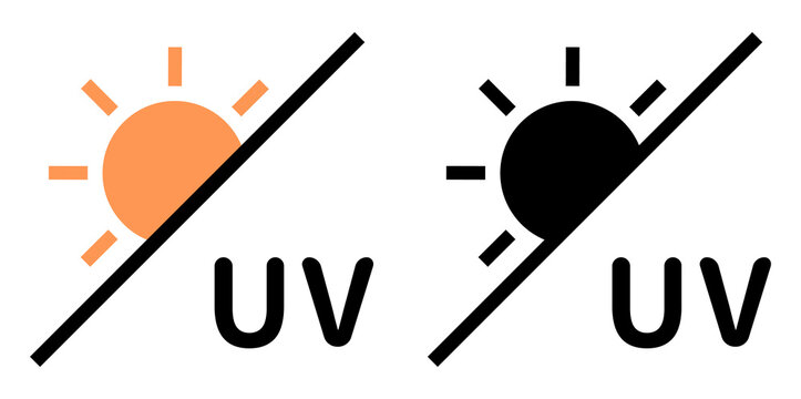 UVカット・紫外線遮断・太陽・日除け・サンケア・アイコンセット、UV protection ultra violet ray sun care sun blocking icons