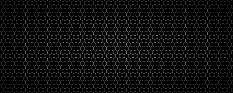 Dark metal diamond mesh grid background. Seamless vector illustration of black perforated steel grating sheet with rhombus holes for industrial technology and engineering design.