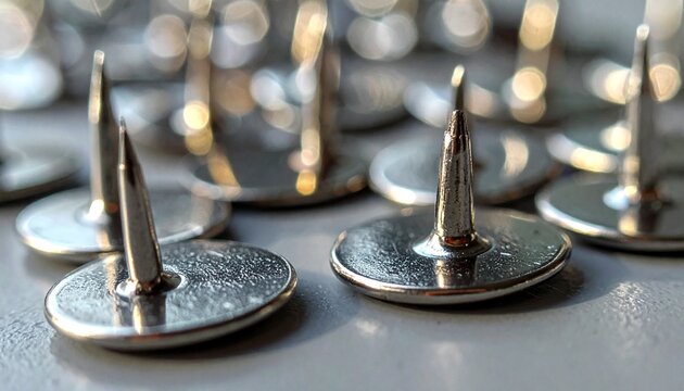 Sharp Metal Nails Scattered on Industrial Surface
