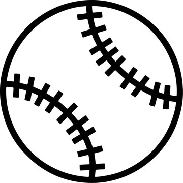 Sport Baseball Game Ball Seams Outline. Sport baseball game ball seams outline perfect for athletic matches, games, and team representations