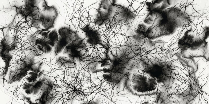 Abstract ink textures forming complex patterns. The image evokes a sense of depth and intricate detail in the realm of art for art, banner, web, ui, branding, art, background