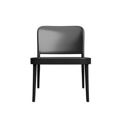 Fototapeta premium Minimalist Black Chair Against Dark Background