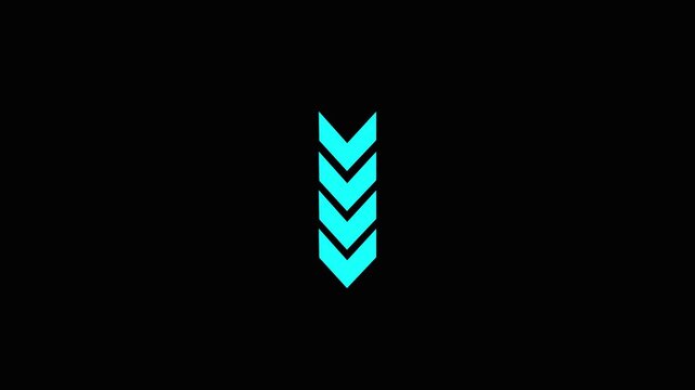Right Arrow Loop Animation direction concept.colorful arrow icon concept.HD Video,