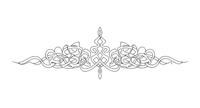 Elegant Celtic Knot Border Design, Ornate Scrollwork, Vintage Decorative Element