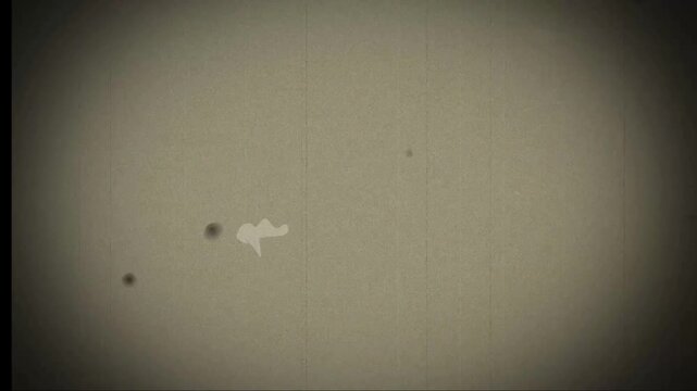 Old film grain textures add nostalgic touch over plain beige backdrop, perfect for vintage designs, film posters, or retrothemed projects.