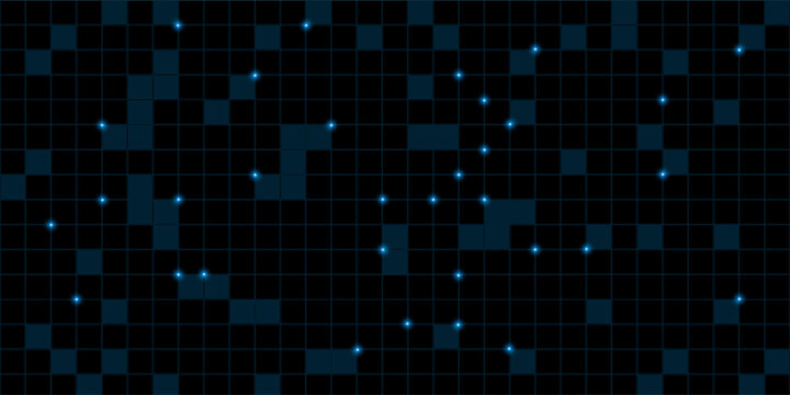 HUD grid tech interface. Electronic blue digital grid HUD interface background