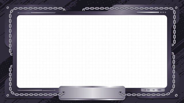 鎖のついたメタリックなフレーム背景