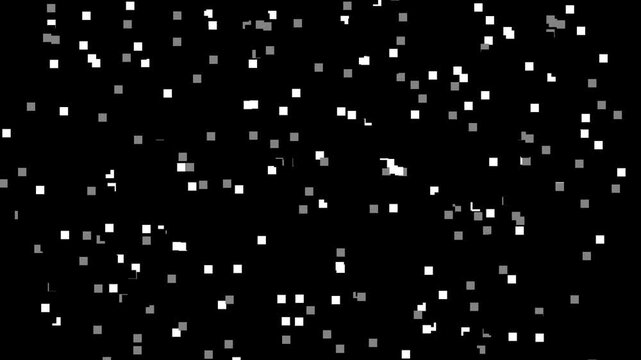 White pixel noise and digital static on black background