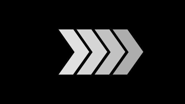 Modern geometric chevron pattern animation, sleek motion loop, black and white striped abstract digital transition
