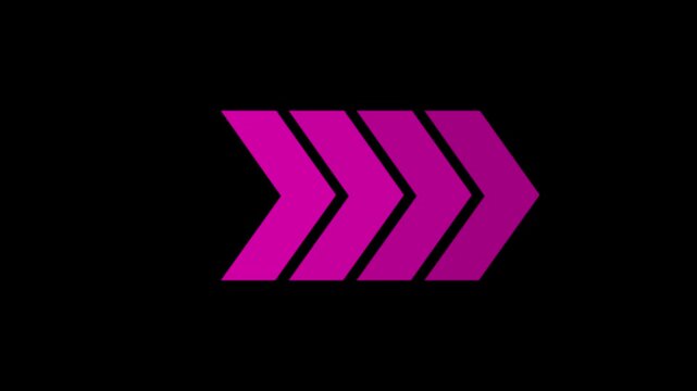 Abstract neon light zigzag motion loop, vibrant pink electric energy trail, dynamic modern background