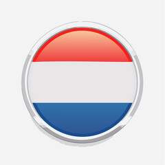 Fototapeta premium Netherlands Flag Round Icon