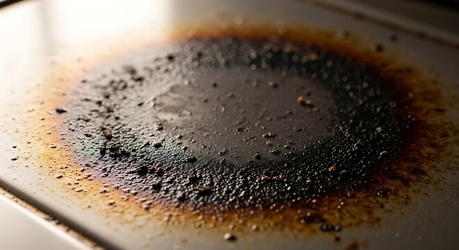 Burnt Stain ON Metal Surface.