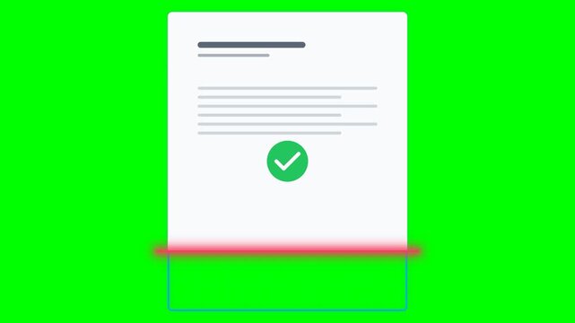 An animated certificate icon is displayed on a computer screen in a modern office environment.