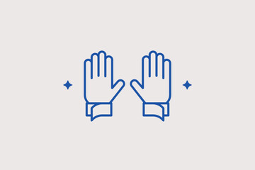 Obraz premium Archaeologist gloves line icon for artifact handling and preservation. Essential vector illustration for museum curation and historical safety protocols.