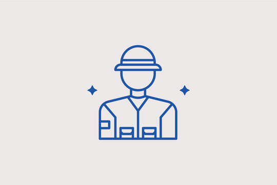 Excavation pickaxe line icon for mining and archaeological digging. Heavy-duty vector illustration for field equipment catalogs and geology research.