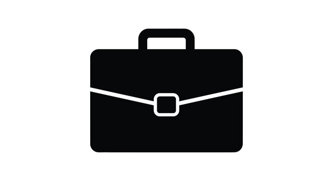 Briefcase Silhouette On White Background high quality professional