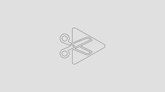 Cutting Edge Technology Scissors Line minimalistic outline