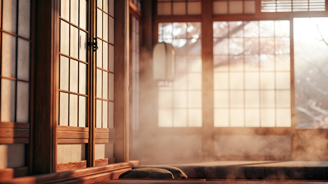 Steamy shower with water droplets in bathroom