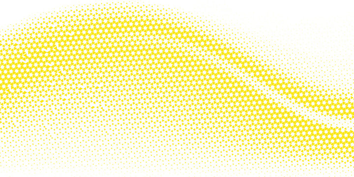 Abstract colorful triangle halftone pattern with rainbow gradient on white background