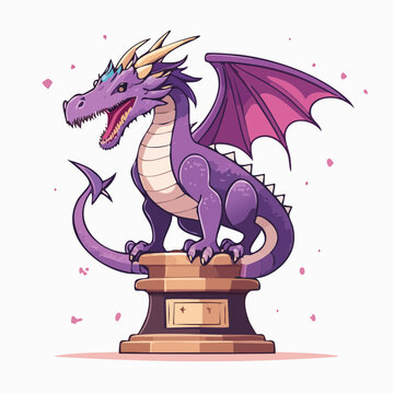 Purple Dragon Trophy Illustration