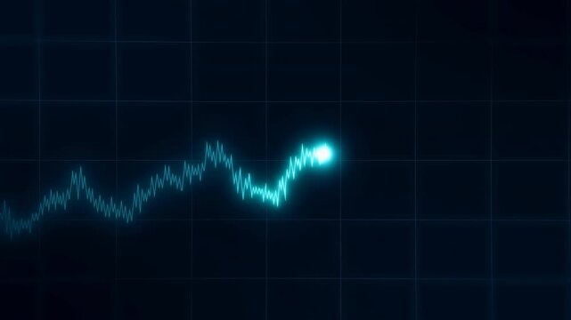 Contemporary Graphical Representation Showing Pulsating Data Waves Across Sophisticated Grid Interface