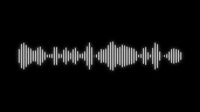 audio sound waves and technology record signal animation