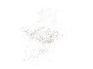 Obraz premium Minimal Transparent background with scattered brown and black specks like ground pepper or dust, abstract messy texture with copy space.