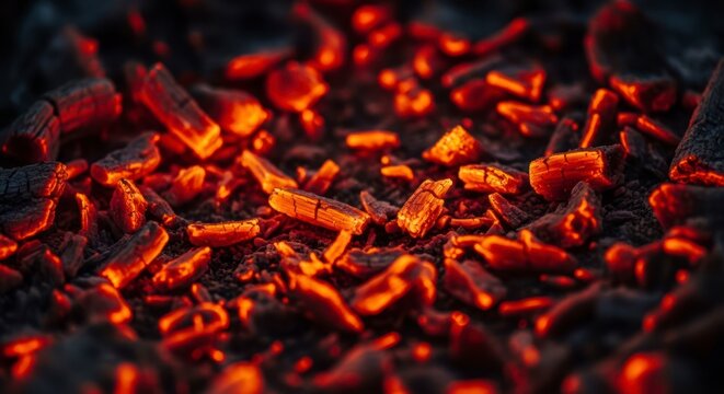 Glowing embers in the dark.