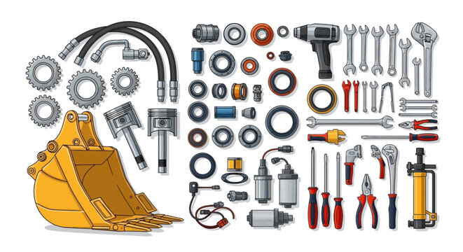 Collection of various mechanical tools.