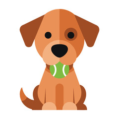 Fototapeta premium Cute brown dog with green collar sitting