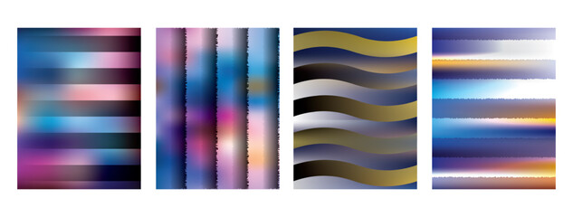 Abstract Gradient Stripe Collection with Neon Blur Wave Lines and Colorful Modern Texture Background © Khaled Sifullah