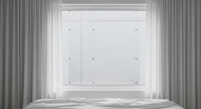 Peaceful Interior View Gentle Light Through Window with Sheer Drapes Serene Indoor Scene for Home Decor Concepts Interior Design Inspiration Quiet Contemplation and Tranquil Ambiance
