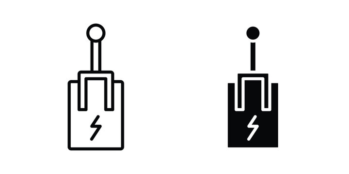 Circuit Breaker icon symbol. Flat Vector illustration set