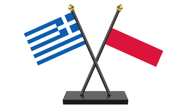 Flag of Poland and Greece