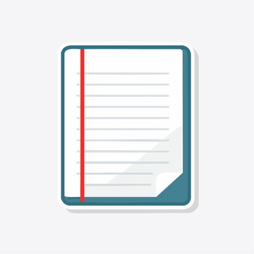 Illustration of a Lined Notebook Page