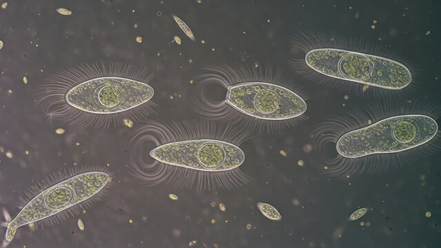 Microscopic marvel unveiling the intricate world of single-celled organisms paramecium