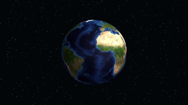 Animated Zoom from Space to Erfurt Germany on Earth Globe