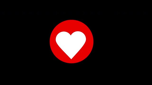 love or heart Animation. Heart Beat Concept for valentine's day and mother's day. Love and feelings with alpha channel