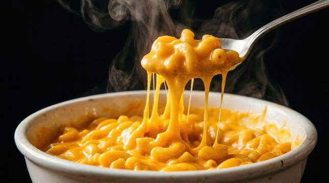 Deliciously creamy macaroni and cheese with gooey melted cheddar, a comforting and classic pasta dish