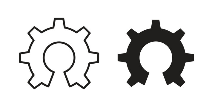 Open source icon symbol. Flat Vector illustration set