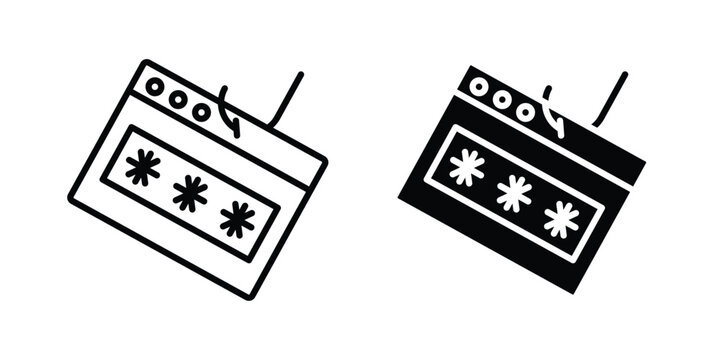 Password phishing icon symbol. Flat Vector illustration set