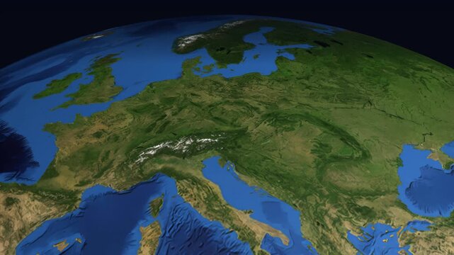 Animated Flight Path Map from Paris France to Las Vegas USA