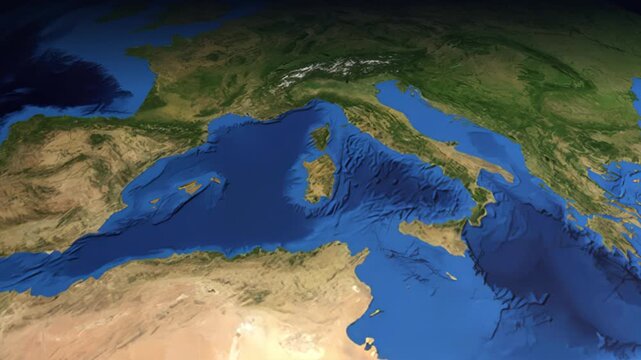 Animated Flight Path from Madrid Spain to Johannesburg South Africa