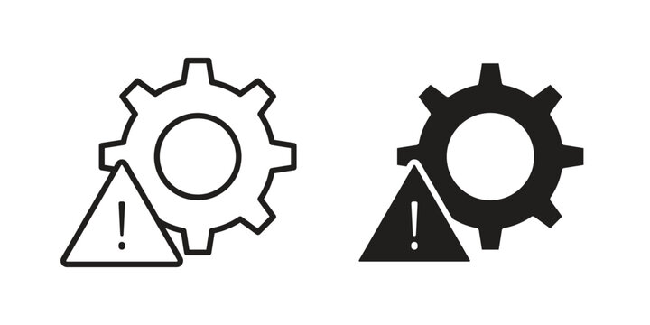 system failure icon symbol. Flat Vector illustration set