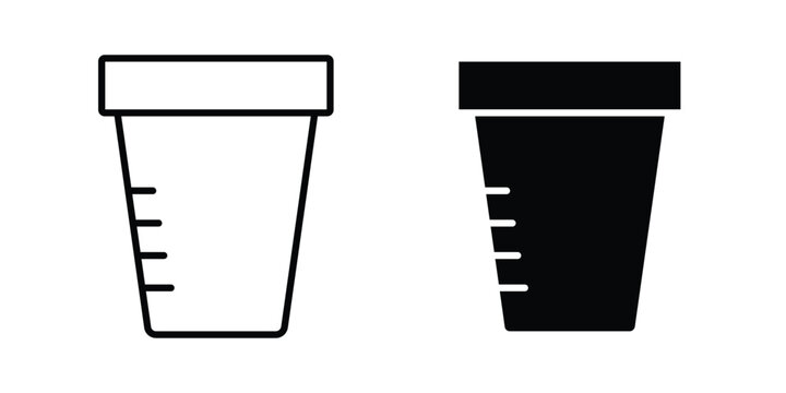 Urine test icon symbol. Flat Vector illustration set
