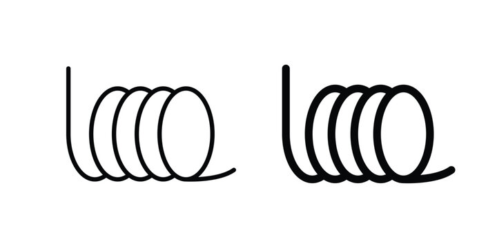 Wire coil icon symbol. Flat Vector illustration set