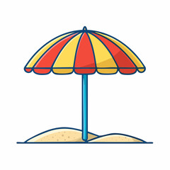 Obraz premium Beach umbrella on sand