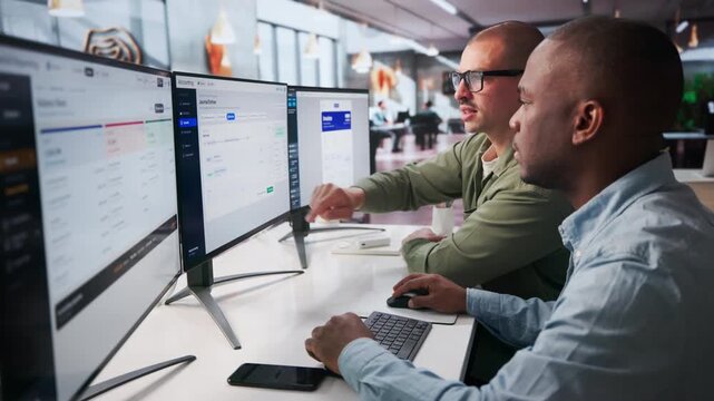 Accountants Review Bank Transactions On Computer