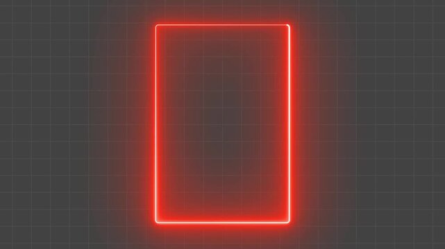 glowing rectangle line, Square line spectrum loop