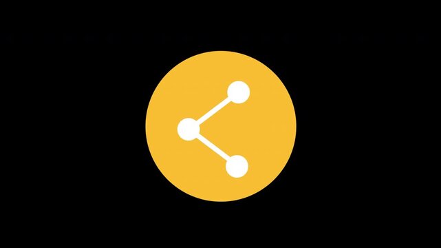 Simple web share icon concept loop animation video with alpha channel